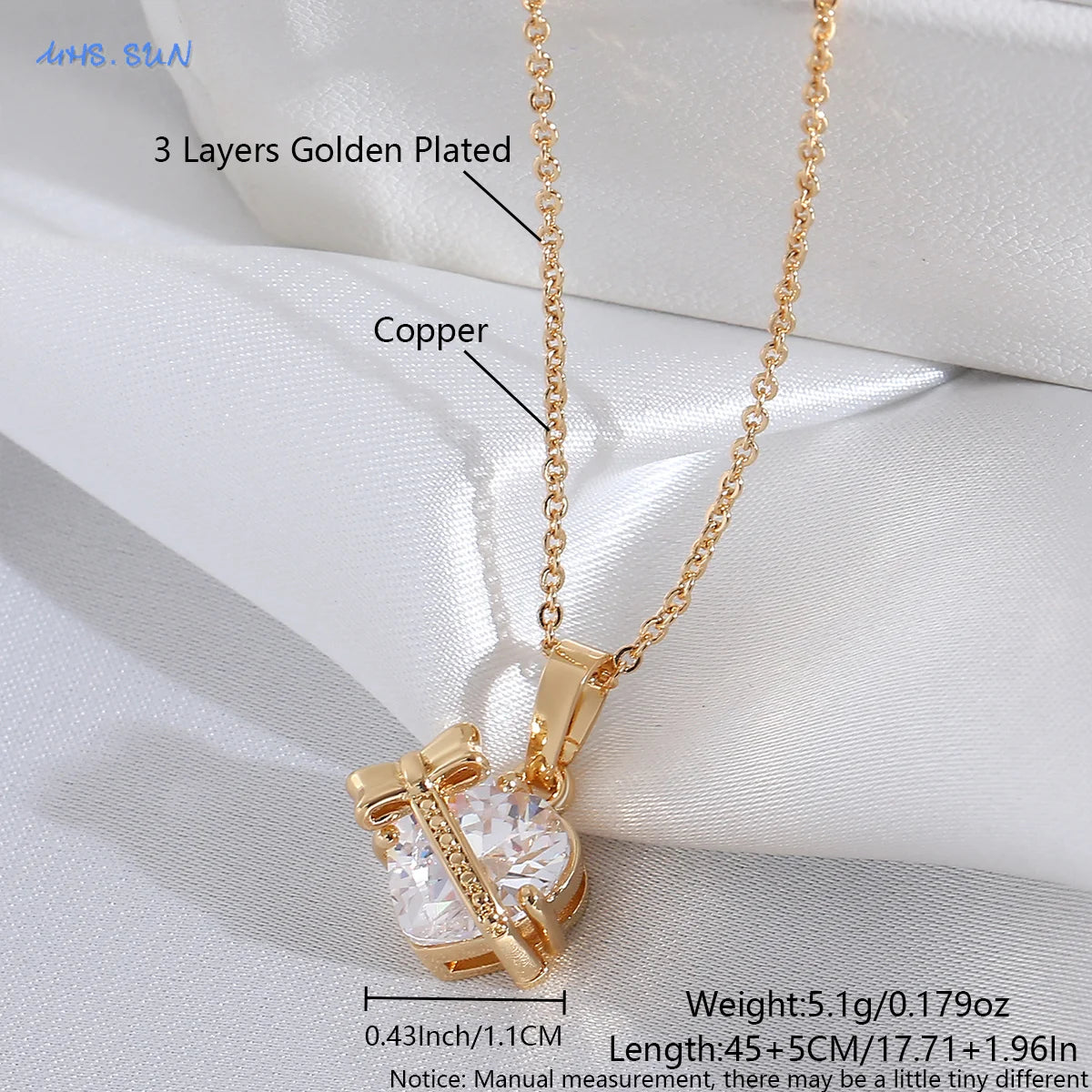 SUNSLL Sacred Red Heart Cross Cubic Zircon Pendants Necklaces Luxury Women Gold Plated Romantic Love Anniversary Jewelry Gifts