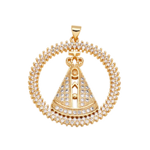 Pingente Nossa Senhora Aparecida Cobre Banhado a Ouro