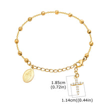 Pulseira Rosário Com Cruz de Zircônia