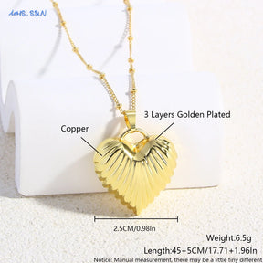SUNSLL Sacred Red Heart Cross Cubic Zircon Pendants Necklaces Luxury Women Gold Plated Romantic Love Anniversary Jewelry Gifts